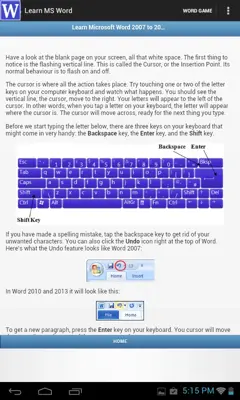 Learn MS Word android App screenshot 0