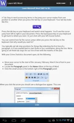 Learn MS Word android App screenshot 2