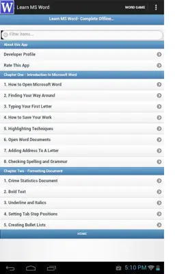 Learn MS Word android App screenshot 5